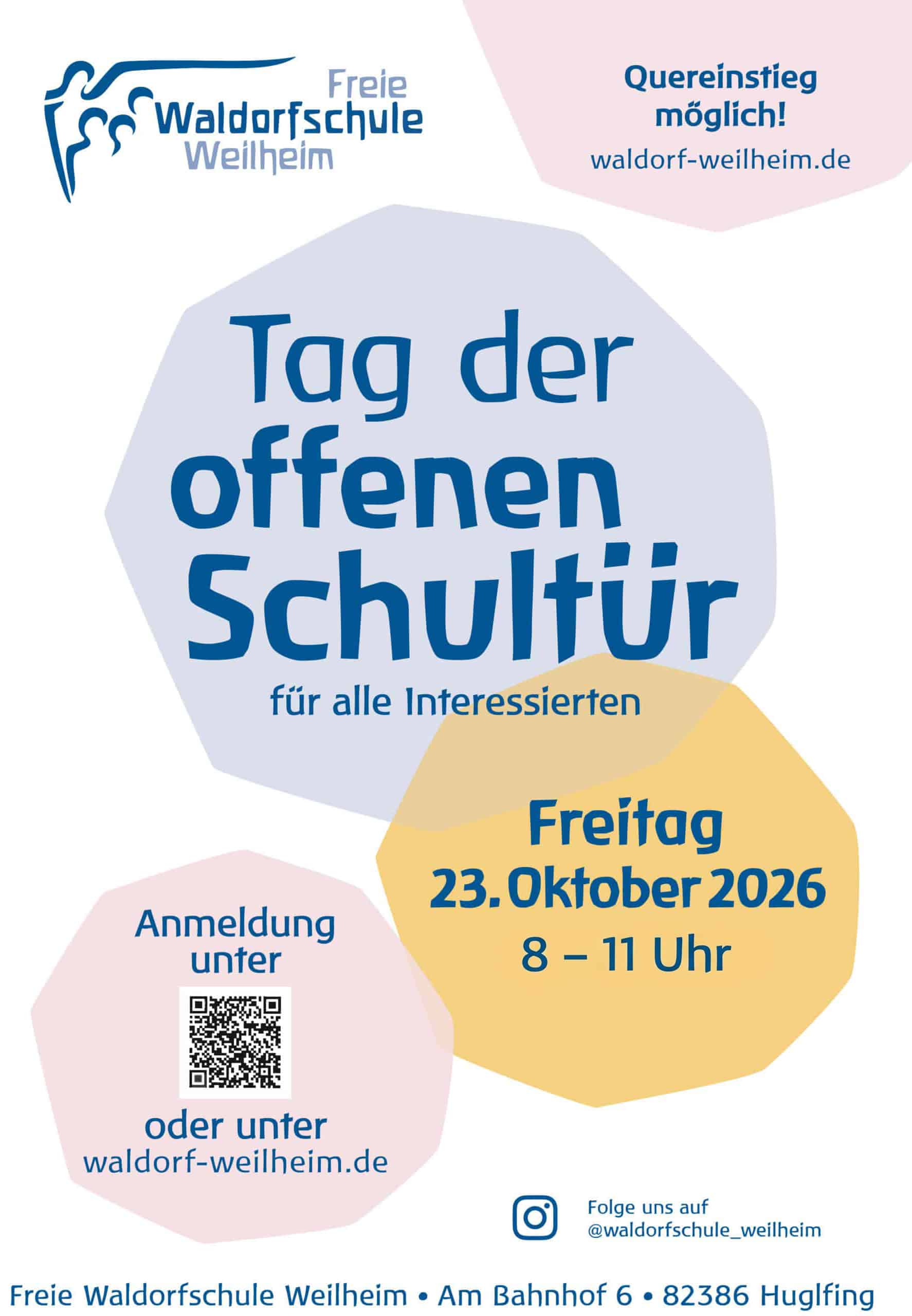 Tag der offenen Schultür 23. Oktober 2026